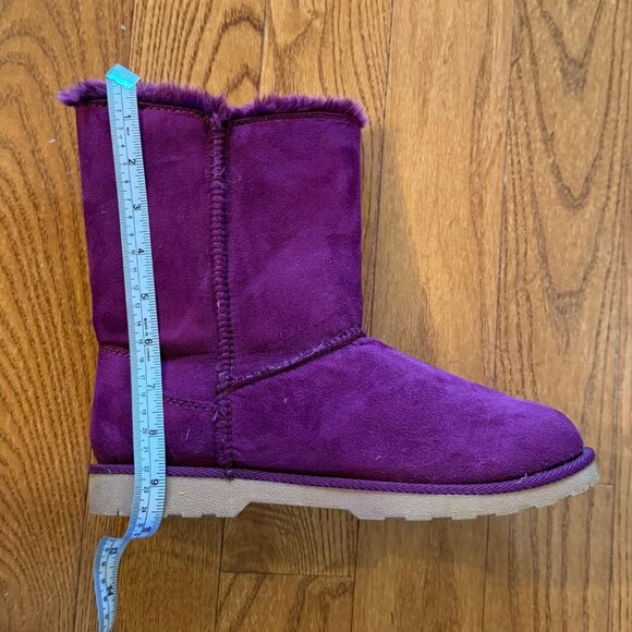 Like new! Cute Purple Faux Suede Calf-Height Boots - Size 9 - Picture 5 of 6